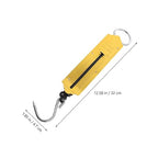 Beaupretty 2pcs Handheld Mechanical Hanging Scale 50kg Vertical Spring Kitchen and Travel Luggage Weighing Tool Yellow Portable Fish and Produce Scale