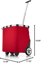 reisenthel carrycruiser red – Portable Shopping Trolley with Sturdy Aluminum Frame, Shoulder Strap and Removable mesh Inner Bag - Made of Water-Repellent Material.
