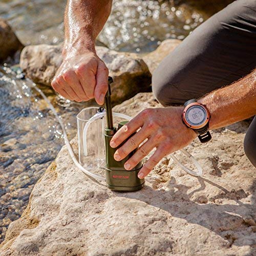 Survivor Filter PRO – 0.01 Micron Portable Water Filtration System Survival – Tested in USA Labs – Bacteria, Parasite and Virus Removal – Ultimate Survival & Backpacking Gear