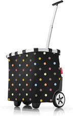reisenthel carrycruiser dots - Portable Shopping Trolley with Sturdy Aluminum Frame, Shoulder Strap and Removable mesh Inner Bag -Water-Repellent