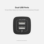USB Wall Charger, AILKIN 2.1A Dual Port Portable Universal USB Wall Charger Adapter Box for iPhone 17 16 15 14 13 12 Mini Pro Max SE 11 XS Plus, Samsung Galaxy A04S A14 S22 S21, Google Pixel 7 7a 6 6a