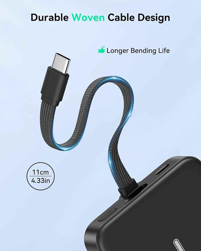 GREPRO Magnetic Portable Charger, 10000mAh for Magsafe Power Bank with a 22.5W USB-C Cable, USB-C Input & Output, LED Display for iPhone 17/17 Air/17 Pro/17 Pro Max/16/15/14/13/12 Series and AirPods
