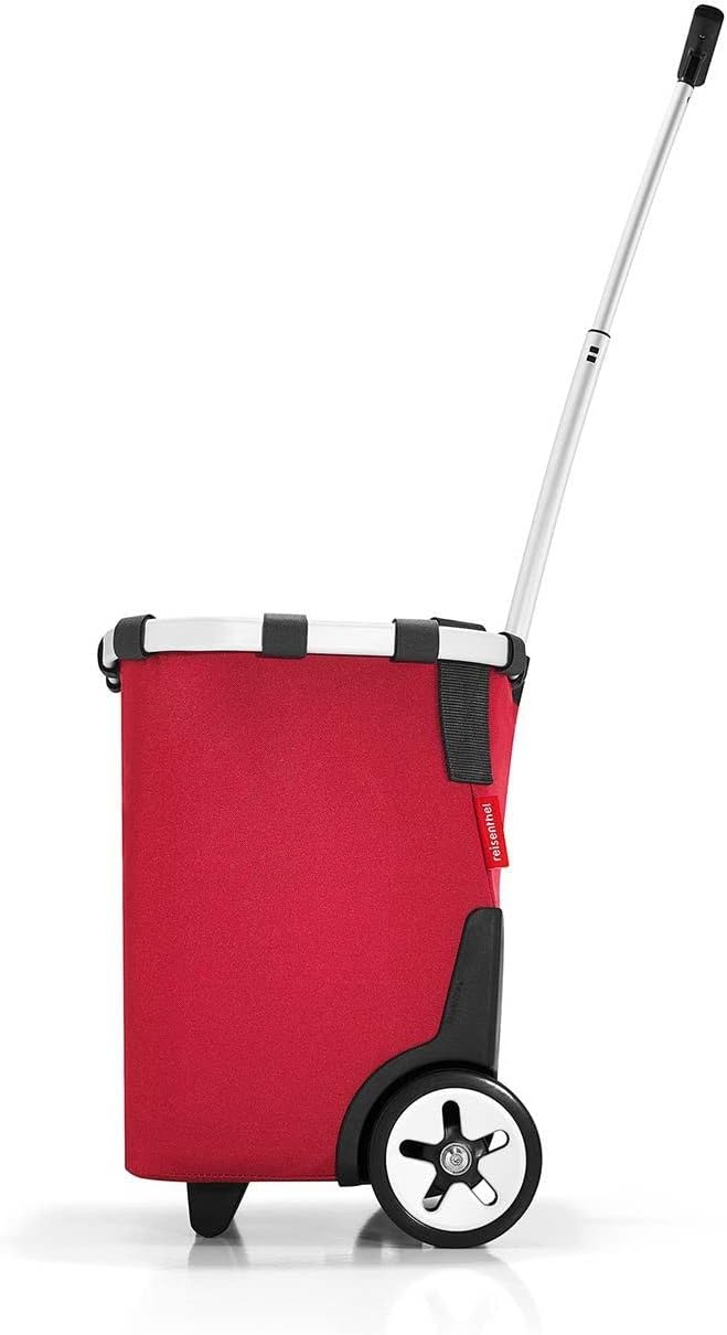 reisenthel carrycruiser red – Portable Shopping Trolley with Sturdy Aluminum Frame, Shoulder Strap and Removable mesh Inner Bag - Made of Water-Repellent Material.