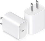 USB C Charger Block 20W, Ocupwei PD 3.0 Fast Charging Wall Charger USBC Power Adapter Type C Brick Cube for iPhone 17/Pro/Pro Max/17 Air/ 16/16 Pro/16 Pro Max/15/Plus/Pro/Pro Max [2 Pack]