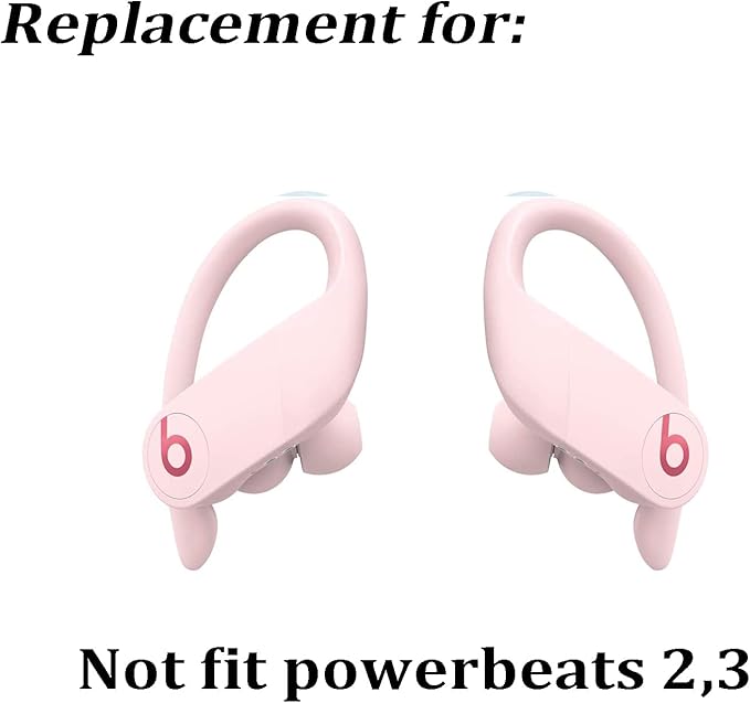 Replacement Eartips Silicone Earbuds Buds Set for Powerbeats Pro Beats Wireless Earphone Headphones,4 Pair (Pink)