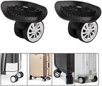 Dilwe Replacement Luggage Wheels, 2 Pcs Suitcase Wheels Swivel Luggage Mute Wheel with Screw for Repair Replacement