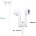 Magnetic Anti-Lost Straps for AirPods,Colorful Soft Silicone Sports Lanyard, Neck Rope Cord
