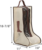 Portable 2 Pack Boots Storage, Tall Boots Protector Bag, Beige Portable Waterproof Storage Bags for Travel, Under Bed, Wardrobe, Shoe Cabinet