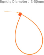 XINGO 8 Inch Cable Zip Ties (500 Pack), 40 Lbs Tensile Strength-Heavy Duty, Self-Locking Nylon Plastic Nylon Wire Ties for indoor and outdoor use(Orange)