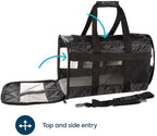 Sherpa Deluxe Airline Approved Soft Sided Dog & Cat Carrier, Black, Large