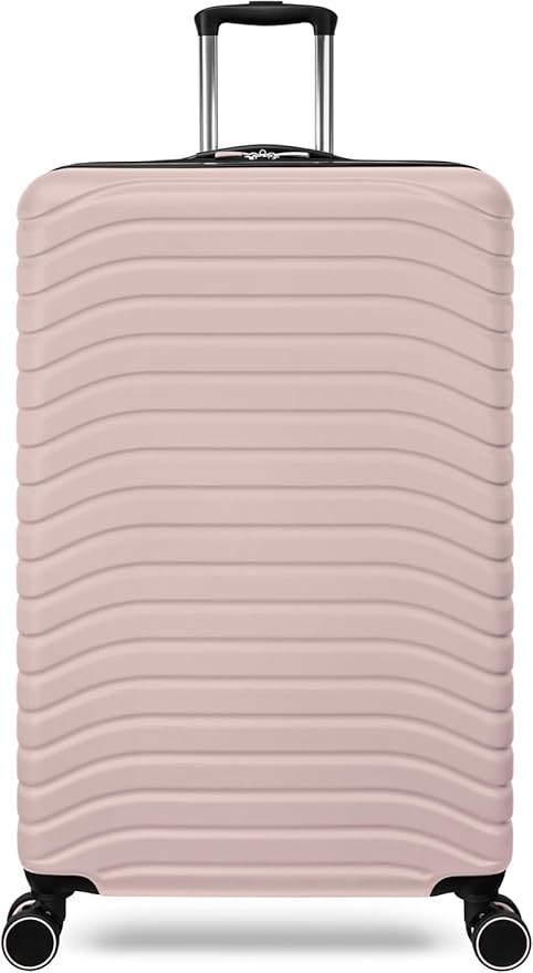 Everest Expandable Hardsided Spinner (Pink, 28-Inch Checked Large)