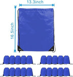 Drawstring Backpack Bulk 20 Pcs Draw String Backpack Bags DIY Gym Sports Traveling Yoga Cinch Bag Sackpack Drawstring (Royal Blue bluenoya)