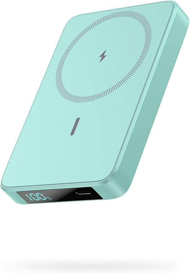 Magnetic Portable Charger 10800mah for Magsafe Battery Pack, Wireless Power Bank with PD Fast Charging,Travel Essential Phone Battery Charger for iPhone 17/16/15/14/13/12 Series-Green