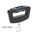 Portable Travel Luggage Electronic Scale, Digital LCD Hanging Box Weighing Scale 110 pounds/50 kilograms, Fishing, Luggage, Gifts (Hooks)