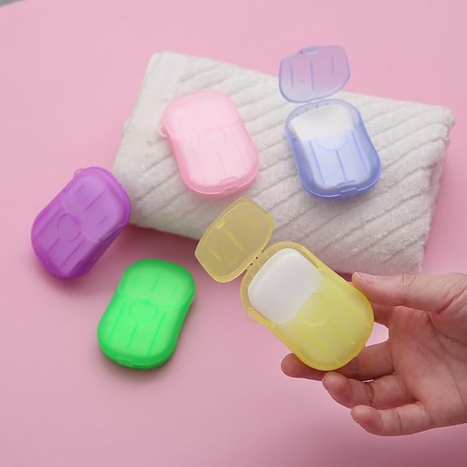 Paper Soap Sheets for Hand Washing, 20 Pack (400 Sheets) Mini Portable Hand Soap Sheets, Scented Disposable Soap Sheet, Colorful Camping Soap Sheets, Travel Soap Sheets for Hand Washing