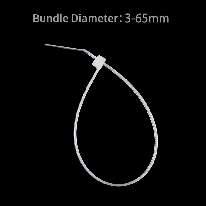 XINGO 1000 PCS White Zip Ties 12 Inch, 60 LBS Tensile Strength, Self-Locking Nylon Plastic Nylon PA66 Wire Ties for Indoor and Outdoor Use