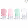 1 oz Travel Bottles, Leakproof Silicone Squeeze Bottle Mini Travel Size Container for Toiletries Lotion Shampoo and Conditioner Liquid Salad Dressing to go Condiment, TSA Approved, 4 Pack
