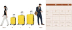 Luggage Set 3 Pieces -Suitcase Set - Luggage with Wheels - Check-in Luggage - PC + ABS Durable Suitcase Rotating Silent Wheels 3-Piece 20/24/28 yellow (yellow)