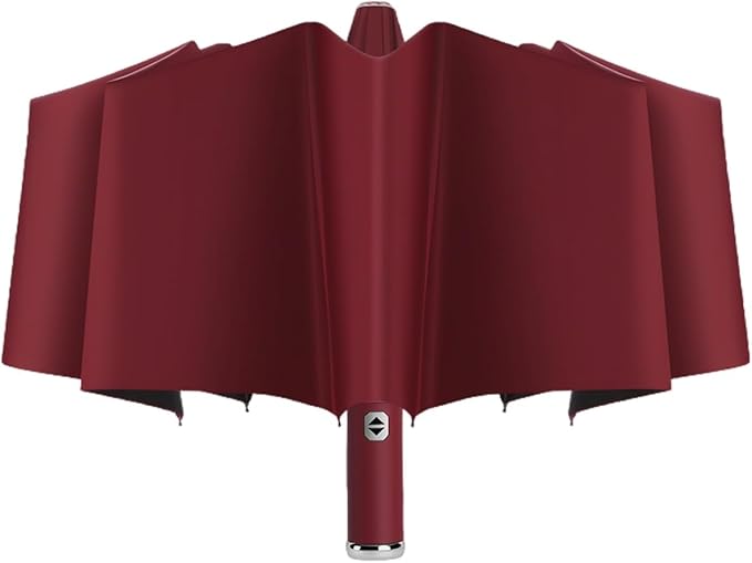 Maizoon Folding Umbrella with Led Flashlight 10 Ribs Fiberglass Frame Auto Open Close Waterproof UV Resistant Rotation Handle