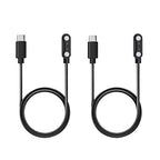 2 Pcs USB C Smart Watch Charger, 2-Pin 4 mm Magnetic Smartwatch Charging Cable, Replacement Charging Cord for Smart Watch & Fitness Tracker, Strong Magnetic Adsorption, Fast Safe Charging