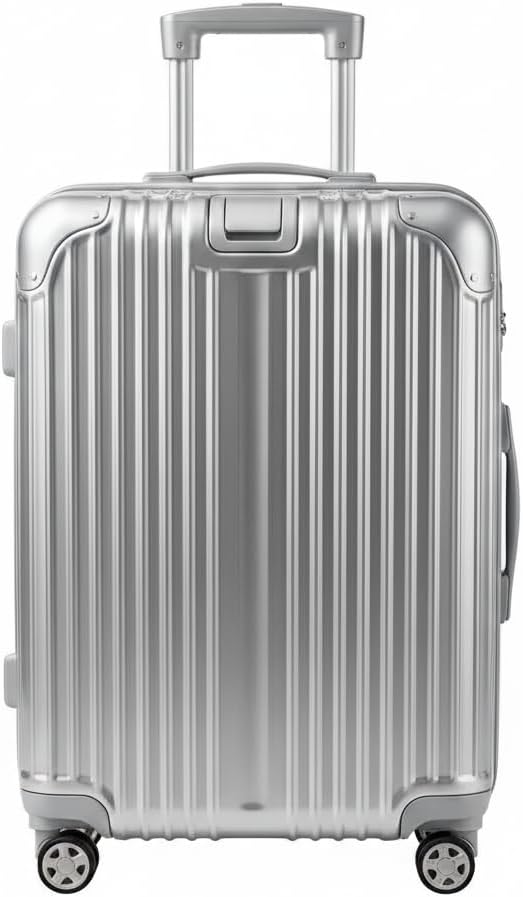 Gabbiano 9060 3 Piece ABS Luggage Set – Expandable Hardshell Suitcase with Add-A-Bag Strap, TSA Lock & 8-Wheel Spinners – Lightweight (20" Carry On, 26" Medium, 30" Large) (Silver, Carry-on)