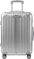 Gabbiano 9060 3 Piece ABS Luggage Set – Expandable Hardshell Suitcase with Add-A-Bag Strap, TSA Lock & 8-Wheel Spinners – Lightweight (20" Carry On, 26" Medium, 30" Large) (Silver, Carry-on)