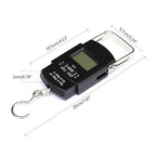 Luggage Weight Scale Fish Weighing Scales Digital Handheld Suitcase Weigher for W/Hook 110lb / 50kg Kg/IB / / oz for H Digital Fish Scale