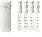BOMPOW 4-in-1 Travel Bottles Set, Leak-Proof Refillable Containers Dispensers Labels Portable Toiletry Organizer Cup for Shampoo, Lotion, Soap