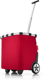 reisenthel carrycruiser red – Portable Shopping Trolley with Sturdy Aluminum Frame, Shoulder Strap and Removable mesh Inner Bag - Made of Water-Repellent Material.