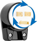 ETL Listed 90 Degree USA Canada Male Plug Nema 5-15P 3 Pole Angle DIY, 15A 125V USA 3Pin Right Angle AC Plug, Nema 5-15P Angled Rewireable