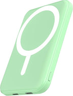 podoru for Magsafe Battery Pack, 5000mAh Magnetic Power Bank with Type-C Cable 20W PD Fast Charging Lighting Input Wireless Portable Charger for iPhone 17/16/15/14/13/12/ All Series-Green