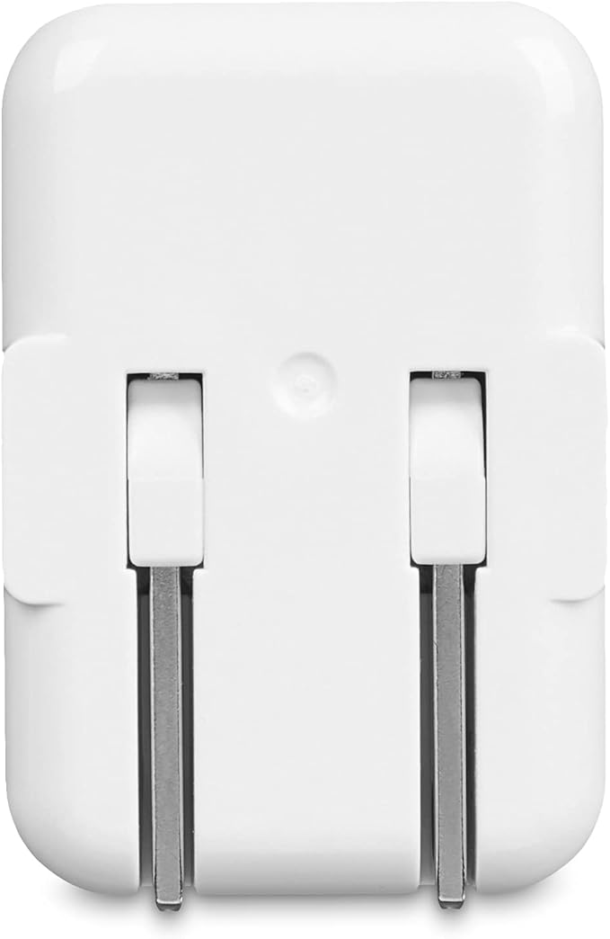 Amazon Basics 12W One Port USB-A Portable Wall Charger (2.4A) for Phones (iPhone 16/15/14/13/12/11/X, Samsung, and more), White