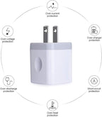 USB Plug, USB Wall Charger 3 Pack, GiGreen Dual Port Electrical Plug Wall Outlet Charger Cube 5V 2.1A Charging Block Compatible iPhone 16 15 14 13 12 11 X,Samsung S25 S24 S23 S20 S10 S9 Note20,LG,Moto