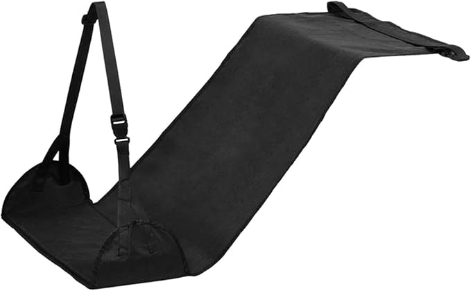 Airplane Foot Hammock Plane Footrest Support Travel Essentials for Car Office Home, Black