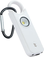 TIPSEAN Personal Safety Alarm - 135dB Ultra Loud Siren with LED Strobe Light, USB-C Rechargeable, Compact Keychain Alarm for Women/Men, Emergency Flashlight & Vibration Alert(White)