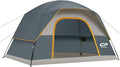 CAMPROS CP Camping Tent 2/4/6 Person, Waterproof Windproof Double Layer Dome Tent, Easy Setup with Large Mesh Windows & Wide Door for Outdoor Camping Backyard