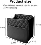 Mandark Car Seat Back Organizer, PU Leather Automotive Backseat Hanging Storage Pocket, Multipurpose Vehicle Travel Essentials Accessories for Kids & Adults, Universal for Most Cars（Black）