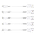 4 inches iPhone Charger Cord Short, 5Pack Small USB A to Lightning Cable Fast Charging Compatible with Apple iPhone 13 12 11 Pro Max Xs X 8 Plus SE2, iPad Air/Mini, Portable Charger