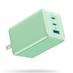 128W USB C Wall Charger,GaN III 3-Port Fast Charging Station,PD QC Foldable Charger Block Portable 65W Laptop Adapter for MacBook Pro/Air,iPad Pro,Galaxy S23,Dell XPS 13,iPhone 17/16/Pro etc