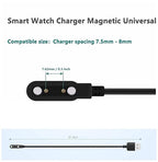 Smart Watch Universal Charger Magnetic,da fit Smartwatch Accessories 2 Pin 7.62mm Pin-Pitch Magnetic Replacement Charger Cable Compatible for All 2-Pin 7.5mm - 8mm-Pin-Pitch Smart watch & Wearables
