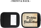 2 Pack Luggage Handle Wrap with Travel Tags - Non-Slip Protective Cover Soft Handle Grips Covers for Suitcase(Vintage Dribble for Basketball)