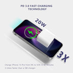 i Phone Charger [MFi Certified] Travel Home Wall Charger and a Charging Cable Compatible with i Phone 14, 13, 12, 11, SE, X, 8, 7, 6, 5, i pad Mini, pod Touch, and i pods (10 Feet)