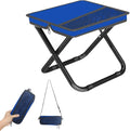 Portable Ultralight Travel Stool Camping Chair Fishing Stool - Gray Carbon Steel and Keychain, Handbag Style Pocket Foldable