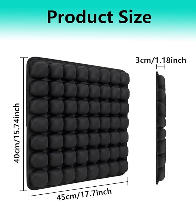 Sondur Travel Cushion, Portable Airplane Seat Cushion for Long Flights 3D Air Cel Inflatable Seat Cushion for Air Travel with Air Pump for Car,Office,Stadium,Ergonomic Comfort Support,Heavy Duty