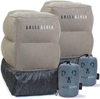 Travel Foot Rest - 2-Pack | Inflatable Foot Rest Pillow, Airplane Footrest for Flights, Car Seat Foot Rest, Airplane Bed for Toddler Airplane Travel Essentials Kids Travel Accessories
