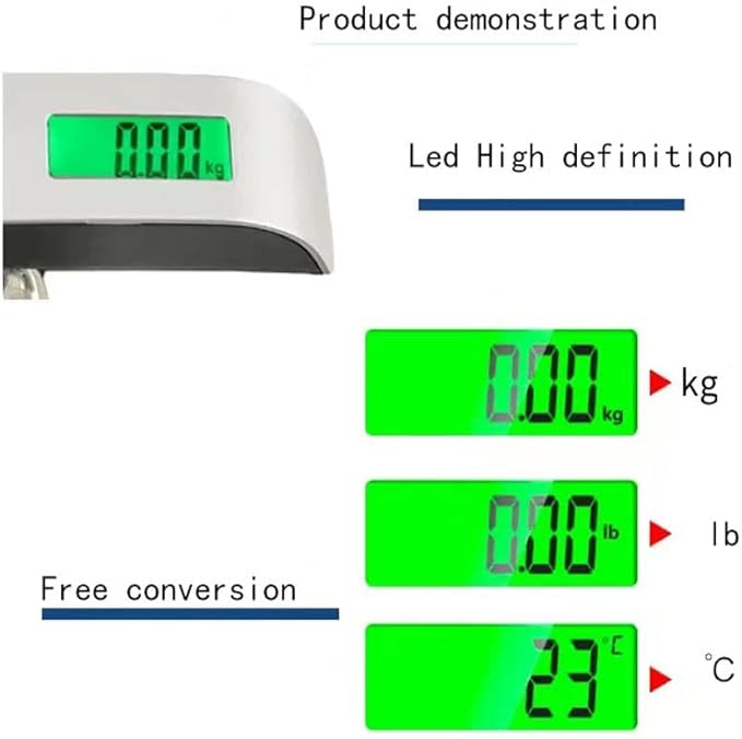 Luggage Scale, Easy to Carry, Small in Size, Suitable for Carrying, 110 pounds, Will be a Popular Luggage Scale in The Future (1), 5.9x4.2x1.49inches