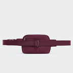 Pander Everywhere Belt Bag for Women, 5 Zipper Pockets Nylon Crossbody Fanny Pack Purse (Red Merlot)