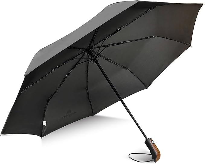 Weatherproof 54 Inch Deluxe Golf Umbrella, Automatic Compact, Lightweight, and Wind Resistant Folding Umbrella for Travel and Rain