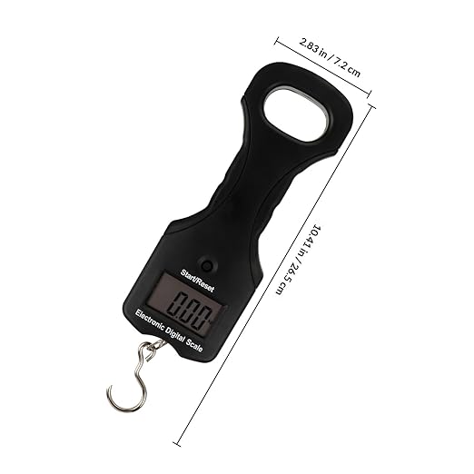 LALAFINA 30kg Portable Digital Hanging Luggage Scale with Fishing Hook, Handheld Electronic Weight Scale for Travel
