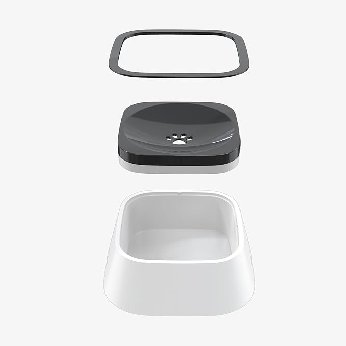 Dog Drinking Bowl, No-Spill Slow Feeder Water Bowl for Dogs and Cats with Floating Disk - Splash-Proof Design for Travel, Ideal for Small Dogs and Messy Drinker